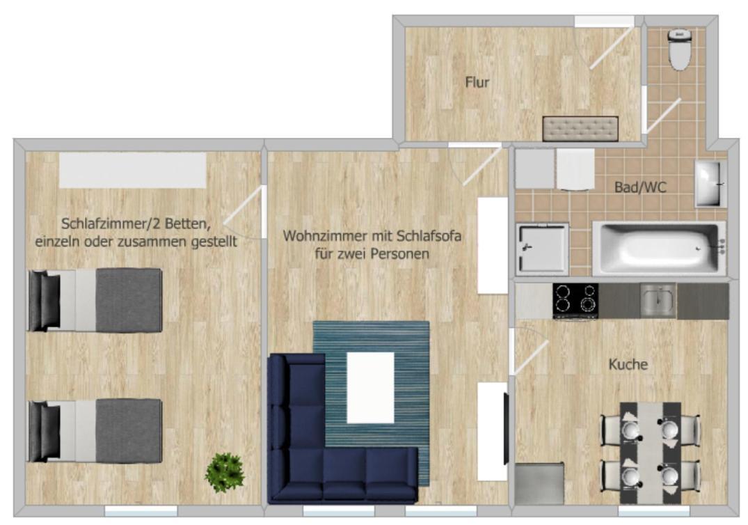 Zentral Und Ruhig In Chemnitz Apartment ภายนอก รูปภาพ